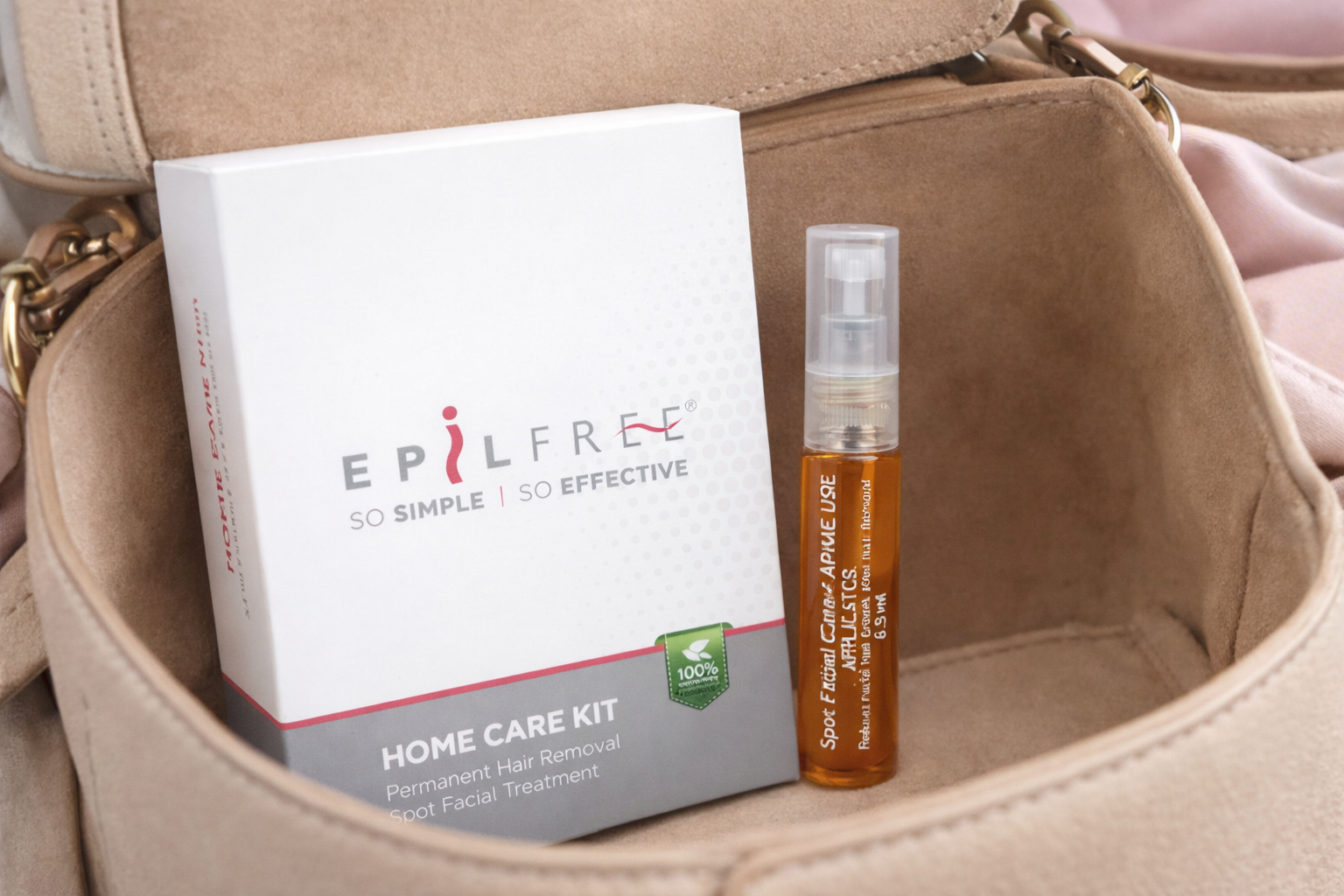 Contenu du Kit Dermo-Ciblé EPILFREE présenté avec son protocole