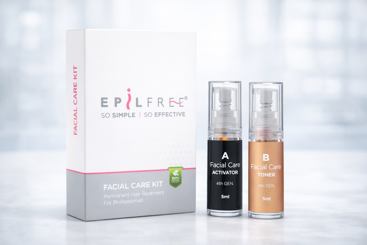 Les deux sérums professionnels A et B du Kit Visage EPILFREE