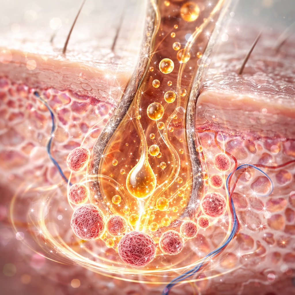 Action du Sérum B sur la papille dermique
